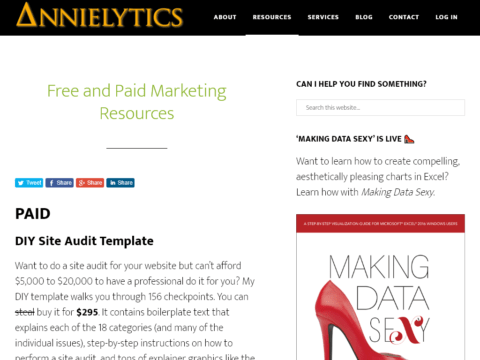 Annielytics Dashboard Course