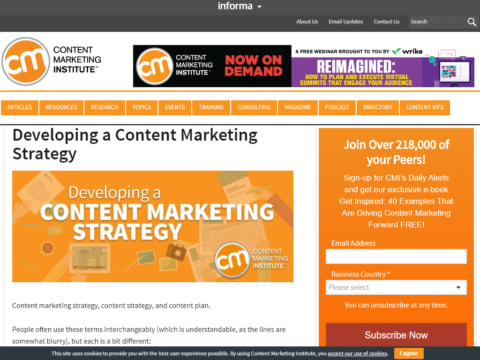 Developing a Content Marketing Strategy