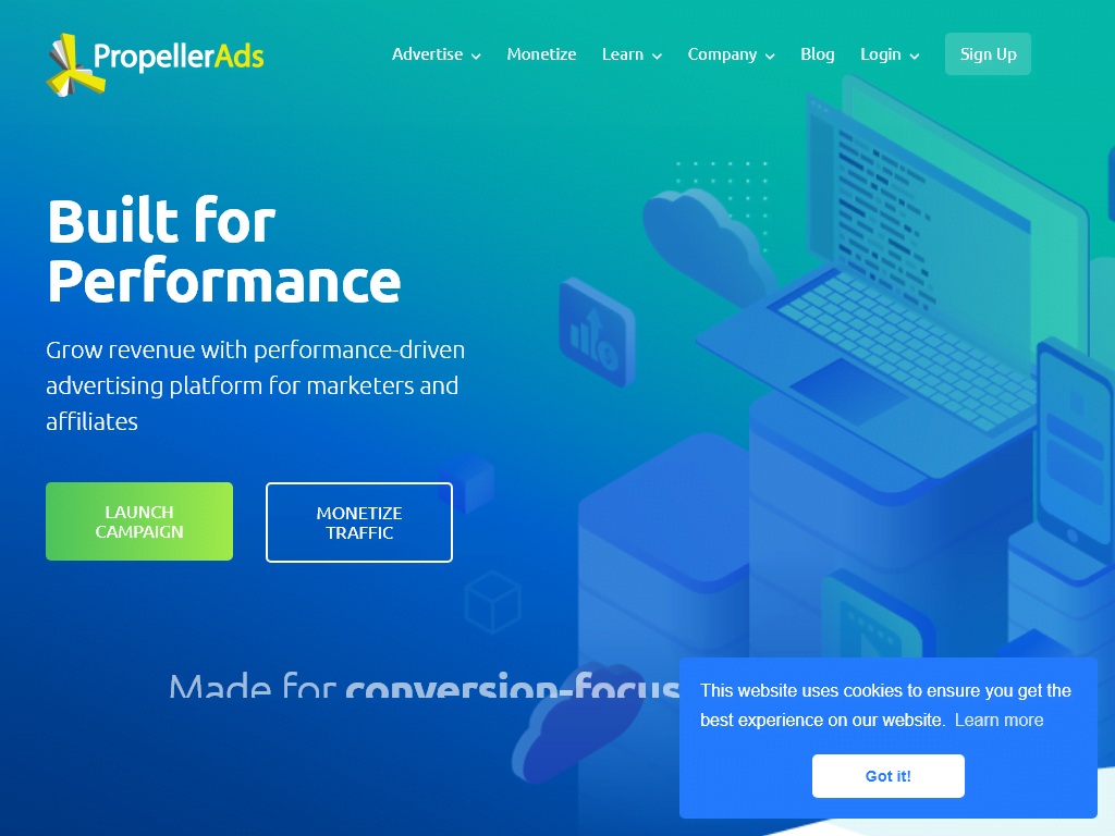 PropellerAds Digital Marketing Supermarket