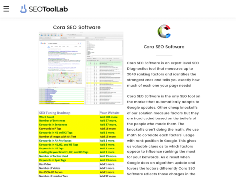 Cora SEO Software