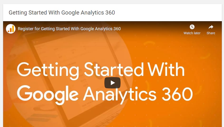 Getting Started With Google Analytics 360 - Digital Marketing Supermarket