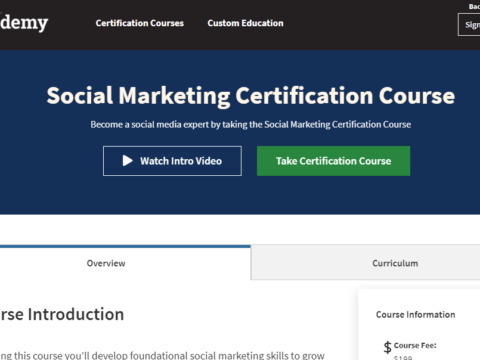 Social Marketing Certification Course