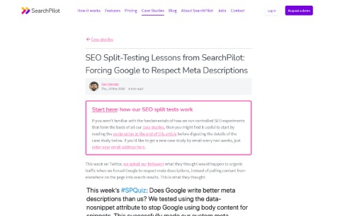 SEO Split-Testing Lessons from SearchPilot: Forcing Google to Respect Meta Descriptions