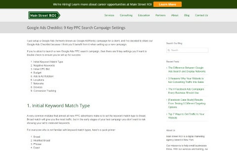 Google Adwords Checklist