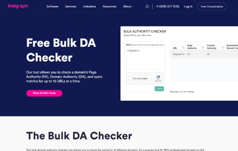 Linkgraph – Bulk DA Checker