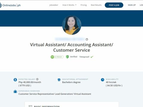 Virtual Assistant/ Accounting Assistant/ Customer Service