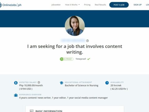 I am seeking for a job that involves content writing.