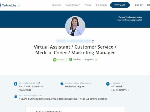 Virtual Assistant / Customer Service / Medical Coder / Marketing Manager