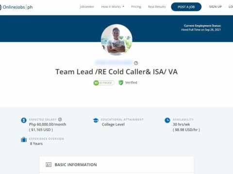 Team Lead /RE Cold Caller& ISA/ VA