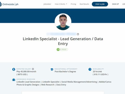LinkedIn Specialist – Lead Generation / Data Entry