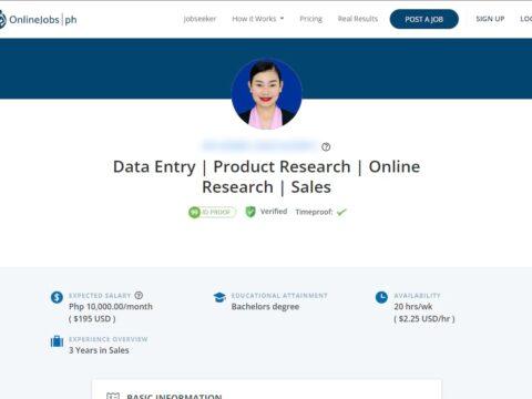 Data Entry | Product Research | Online Research | Sales