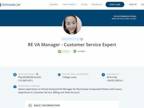 RE VA Manager – Customer Service Expert
