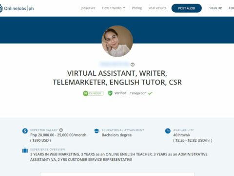 VIRTUAL ASSISTANT, WRITER, TELEMARKETER, ENGLISH TUTOR, CSR