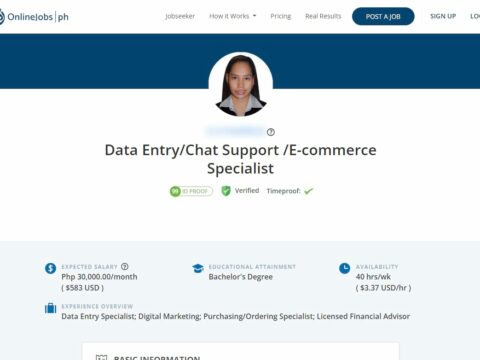 Data Entry/Chat Support /E-commerce Specialist