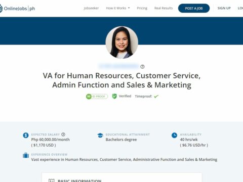 VA for Human Resources, Customer Service, Admin Function and Sales & Marketing