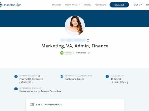 Marketing, VA, Admin, Finance