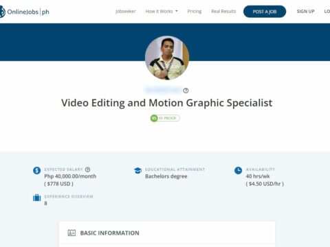 Video Editing and Motion Graphic Specialist