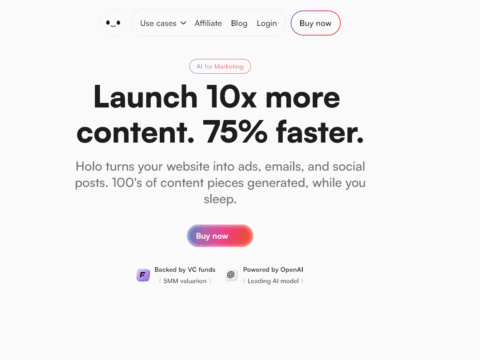 Holo – Launch 10x More Content, 75% Faster