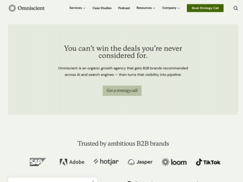 Omniscient Digital website homepage