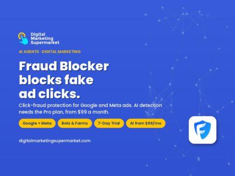 Fraud Blocker review 2026: click fraud protection for Google and Meta ads, AI detection on the Pro plan from $99 a month (Digital Marketing Supermarket)