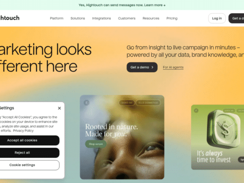 Hightouch homepage screenshot